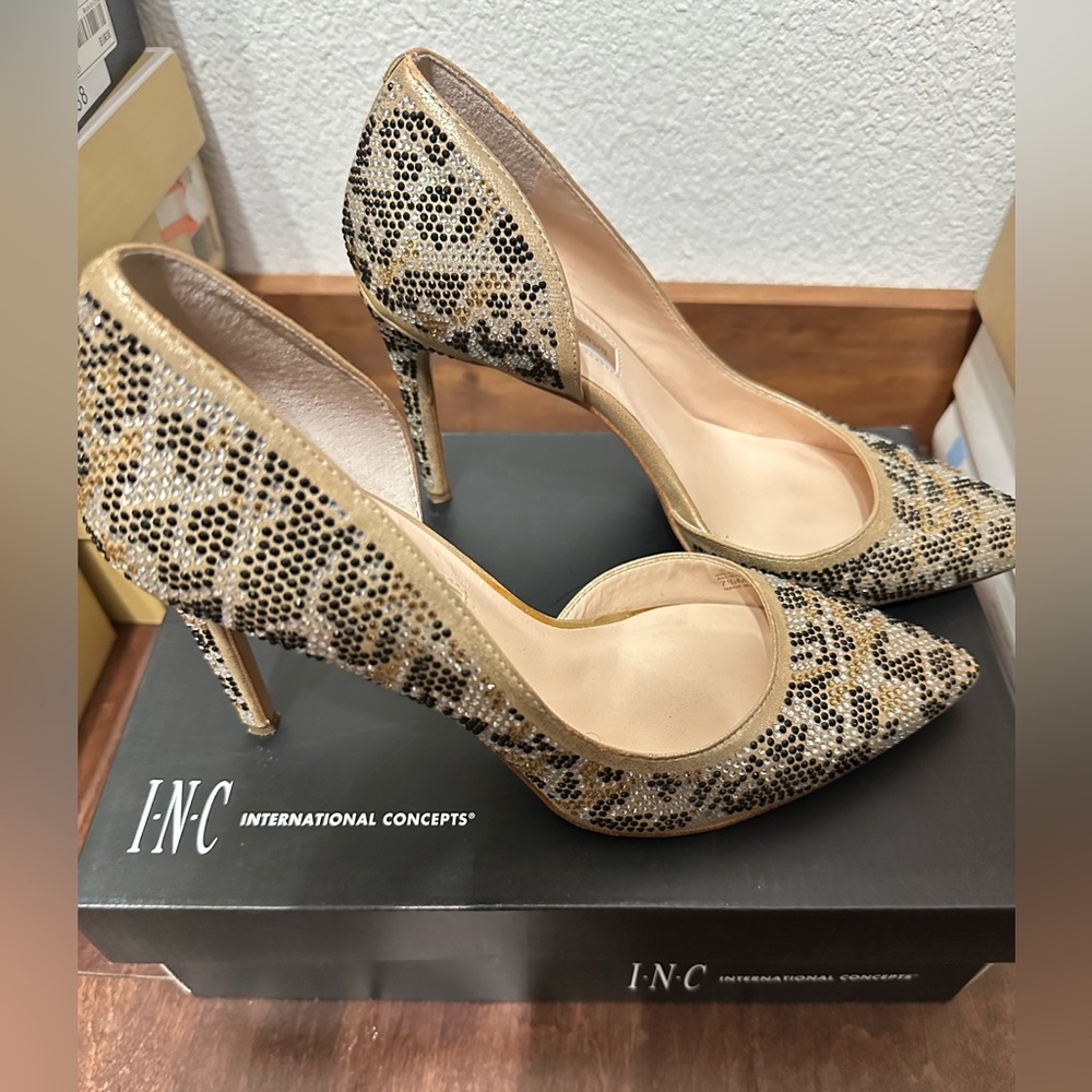 Fancy, evening wear, INC pumps